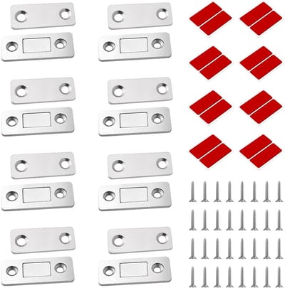 NTHProducts - Magneten voor Kastdeuren - Zelfklevende Deurmagneet - Eenvoudige Installatie - Zilver - Sterke Magneet - Ideaal voor Meubels - Geschikt v...