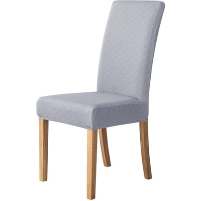 1 ST Jacquard Eetkamerstoelhoes Elastische Universele Maat Stoelhoes Effen Kleur Zitting Beschermhoes voor Bruiloft el Huis