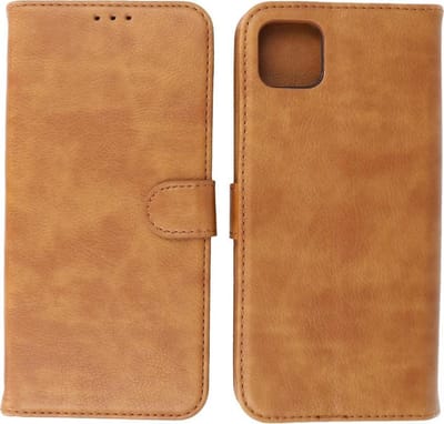 Hoesje Geschikt voor Samsung Galaxy A22 5G - Book Case Telefoonhoesje - Kaarthouder Portemonnee Hoesje - Wallet Cases - Bruin
