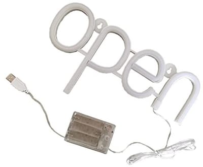 Dailygoods- Neon Sign Hoge Helderheid - Waterdichte Neon Verlichting - Mini Neon Wandlamp - Oplaadbare Batterijen - Eenvoudig te Installeren - Hoogwaardige Kwaliteit - Open Bord