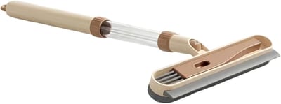 Raamtrekker - Glasreiniger - Efficiënt Reinigen - Uittrekbare Borstelkop - 53 cm - Kaki