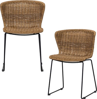 WOOOD Wings Tuinstoelen - Touw/Metaal - Naturel - Set van 2