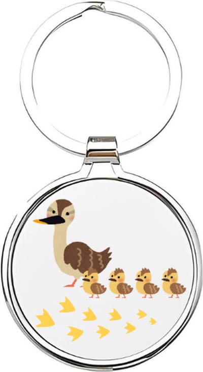 Akyol - Eenden Sleutelhanger - eend - Dierenliefhebbers - Badeend - duck - baby eend - kuikentje - vogel - sleutelhanger voor de dierenliefhebber - vijverdier - huisdier - boerderijdier - 4 x 7,5 CM