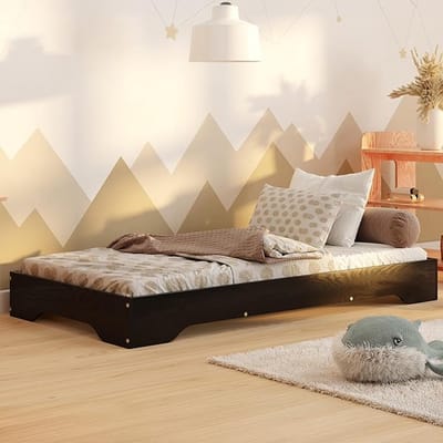 Kinder-Etagenbett 90x200 cm mit Schubladen, Leiter, Regalen & Fallschutz – Weiß & Rosa mit Vorhängen – Hochbett für Kinder, Viel Stauraum, EN747 Zertifiziert – Pauwhome