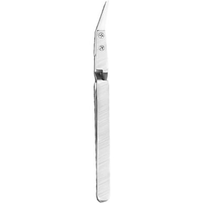 Roestvrijstalen Pincet met Antistatisch Zuurresistent Omgekeerd Keramisch Precisie Klemhoofd small bent tip white