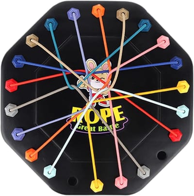 Houten Touw Puzzel - Interactief Spel - Familie Bijeenkomsten - Compact Reisformaat - 22.9 x 22.5 cm