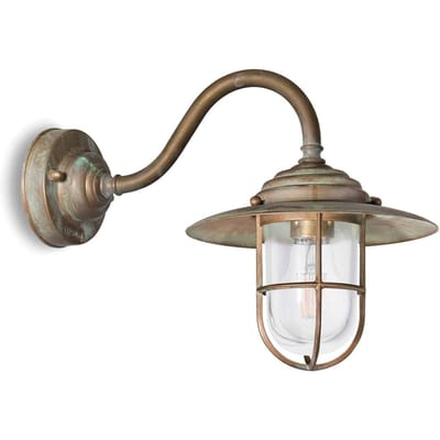 Moretti Luce Buitenwandlamp Chalet 140 messing antiek/helder