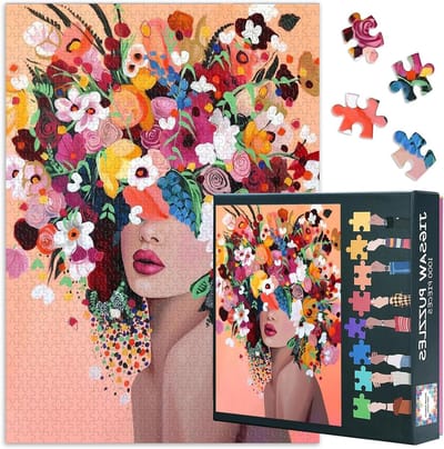 Puzzel 1000 stukjes - Legpuzzel Volwassenen - Ontspannend Gezelschapsspel - Gedetailleerde Bloemenafbeelding - 70 x 50 cm - Meisjes