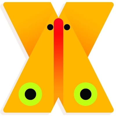 DJECO houten letter designed animal X