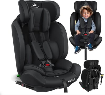 KIDIZ® Premium Kinderautostoel Groep 1+2+3, 9-36 kg, 5-punts veiligheidsgordel, auto