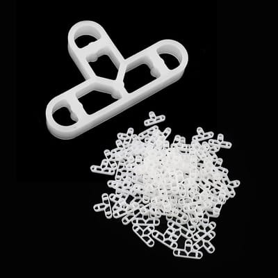 Tegelafstandhouders 100 Stuks - Tegel Leg Hulp - Uniforme Voegen Creëren - T-vormige Holle Structuur - 10 mm Breed - Wit