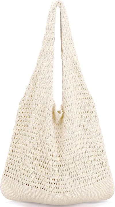 Thijox - Grote Beige Gehaakte Tas voor Vrouwen - Lichtgewicht Draagtas voor Strand, Shopping en Dagelijks Gebruik - Ruime Gebreide Tas voor Al je Beno