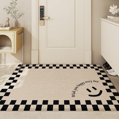 Nordic Ins Entree Deur Vuilafstotende Vloermat Huis Entree Deur Absorbeert Water en Wrijft Vuil Antislip Mat Buiten Voetmat 50*80cm gray