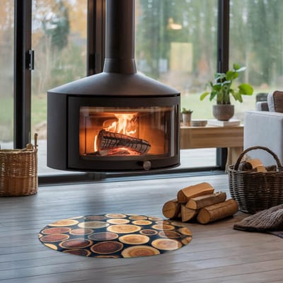 Coloray Vloerplaat Houtkachel - Plaat voor Onder Houtkachel - 60 cm x 60 cm - Open Haard Accessoires - Bruin Vloerplaat Kachel - Onderplaat - Plaat onder Houtkachel - Kachel Onderplaat - Onderplaat Voor Houtkachel