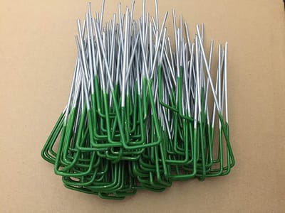 100x Sterke U-Haringen voor Kunstgras en Gronddoek - Verzinkt Staal 150mm