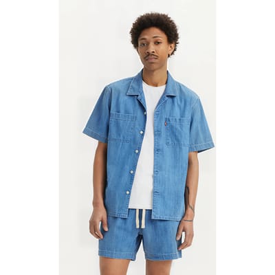 Levi's The Standard Camp Shirt Sun Stares Denim Größe: S | Casual hemden Outlet | Herren | Blau