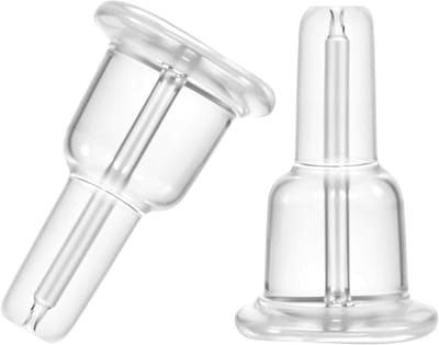 50 Stuks Oorbellen Sluitingen Silicone Oorbellen Stoppen Reserve Onderdelen Duidelijk Universeel 1×0.6×0.6cm voor Vrouwen en Meisjes