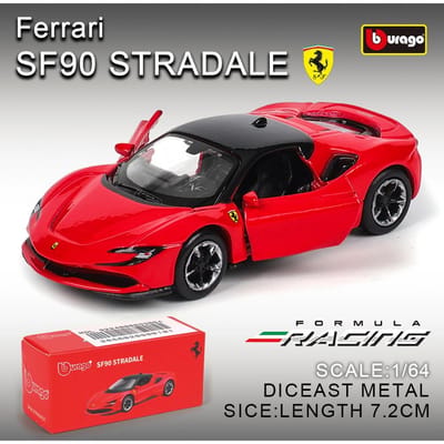 Bburago 1: 64 Ferrari Serie Meerdere Keuzes Sp3 812 F12 430 Enzo F40 F12Tdf Sf90 458 Auto Die-Cast Model Speelgoed voor Kinderen