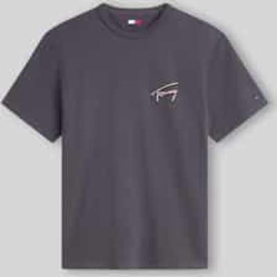 Tommy Hilfiger Relaxed Novelty Ss Tee Washed Black Taglia: S | T-shirt stampate Outlet | Uomo | Nero