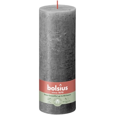 Bolsius Stompkaars Stormy Grey Ø68 mm - Hoogte 19 cm - Donkergrijs - 85 Branduren
