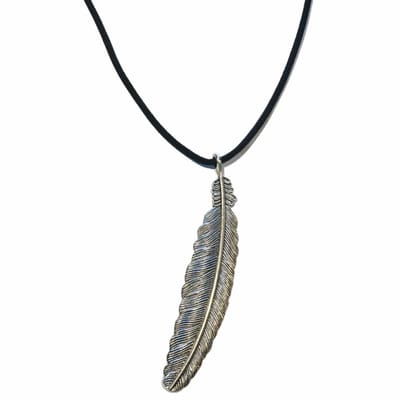 Lange Ketting-Veer-Metaal-Allergievrij - Charme Bijoux