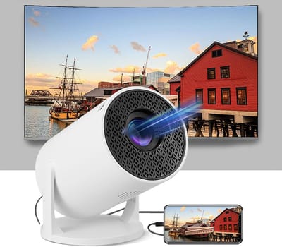 Draagbare Projector - Mini Beamer - Thuisbioscoop Creëren - 180 Graden Draaibaar - Tot 90 Inch - Zwart