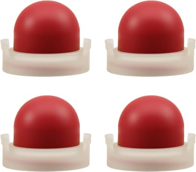 4 stuks 694394 Carburateur Prime Bol - Brandstof Prime Bol - Prime Bol geschikt voor Trimmer - Geschikt voor Grastrimmer - Carburateur - Benzine Kettingzaag - Geschikt voor 694394 - 4178 - 5084H - 494408 - Rood
