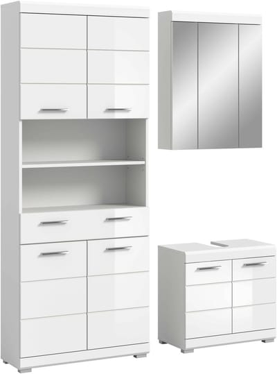 Scout badkamercombinatie wit hoogglans MDF TZ wit NB - 34x149x191cm