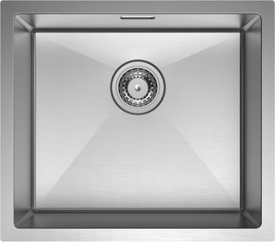 CECIPA max 50×44CM Spoelbakken Keuken - Spoelbak Keuken van roestvrij staal - Enkele spoelbak - Spoelbakken met afdruip - Gootsteen Onderbouw - Zilver