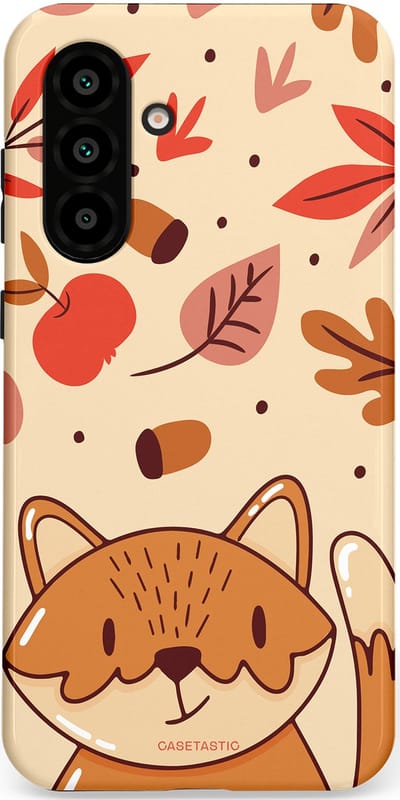 Casetastic hoesje geschikt voor Samsung Galaxy A36 / Samsung Galaxy A56 - Dubbellaagse bescherming - Boskat op avontuur - Fashion Case - Zand Terracotta Rood