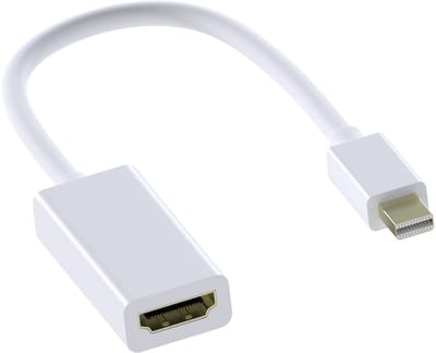 MMOBIEL Mini Display Port naar HDMI Female Adapter - Geschikt voor Laptop en Computer - Wit