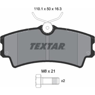 Remblokset TEXTAR 2430201, voor