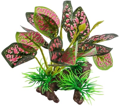 Dailygoods- Reptielenplant Kunstmatig - Terrarium Planten - Aquarium Planten - Decoratie - Amfibieën Habitat - Eenvoudig te Installeren - Aquariumplant