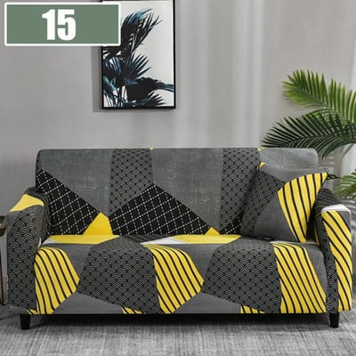 Housse de canapé élastique 1/2/3/4 places pour salon en forme de L canapé d'angle sectionnel canapé fauteuil housse de protection 1 Seater 90-140cm gray