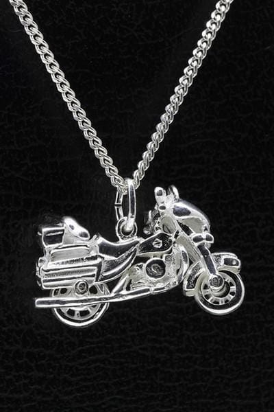 Zilveren Motor ketting hanger