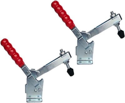 Verticale Tuimelklem - Snelkoppelingsklem - Werkstuk Spannen - 400 kg Houdkracht - 2 stuks - Zilver