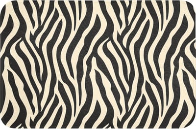 WC mat 60x40 cm - Antislip - Zebra - Print - Klassiek - Zwart - Toiletmat - Vloermat - Douchemat - Toilet tapijt - Toiletmatten