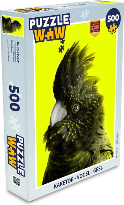 Puzzel Kaketoe - Vogel - Geel - Legpuzzel - Puzzel 500 stukjes