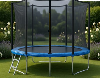 Premium 16FT Trampoline Veiligheidsnet Vervangingsnet - Veiligheidsnet Vervangingsnet Rond Rits Gesp - Medahomestore