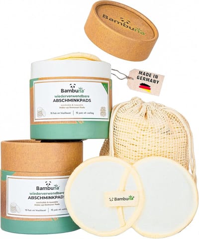 Wattenschijfjes - Make-uppads - Make-up verwijderen - Herbruikbaar en wasbaar - 30 stuks - Natuurlijk