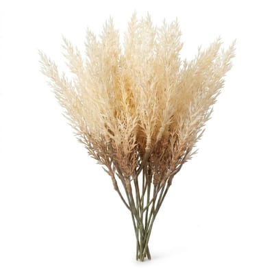 Beige crème droogboeket kunstmatige frosted takken vaasdecoratie nep bloemen woondecoratie 6 stuks decoratieve siertakken