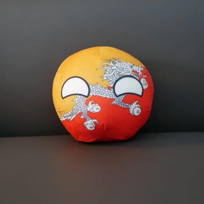20/10cm Royaume du Bhoutan Polandball Peluche Countryball Poupée en Peluche Pendentif Décoration de Maison yellow
