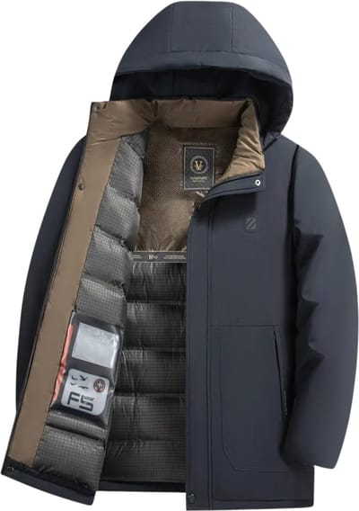 Winterjas Heren - Parka - Winter - Jas - Volwassen - Stijlvol - Marineblauw - S