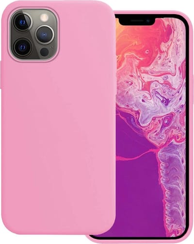 Hoesje Geschikt voor Apple iPhone 13 Pro - Sterk & Shockproof - Hoes Cover - Siliconen Case - Lichtroze