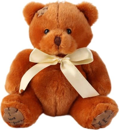 Bovista Teddybeer - Knuffelbeer - I Love You - Klein - 12 Jaar En Ouder - Schattige Knuffels - 17cm - Bruin