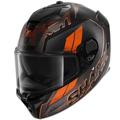 Shark Spartan GT Ryser Mat Zwart Antraciet Oranje Integraalhelm - Helm