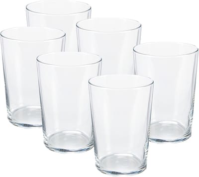 Pasabahce Drinkglazen/waterglazen Bistro - transparant - glas - set 8x stuks - 510 ml