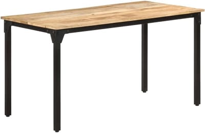 Eettafel Hout - Keukentafel Rechthoekig - Gezellig Tafelen - Massief Mangohout - 140x70x76 cm - Bruin