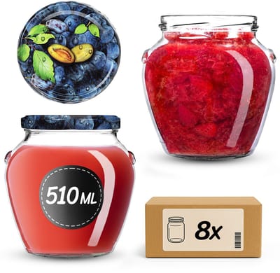 KADAX Jar Amphora fi82 510ml + deksel wz20 Fruit