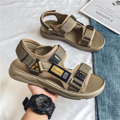 Sandales d'été tendance pour hommes, antidérapantes, décontractées, grande taille, légères et respirantes, idéales pour les vacances 43 sable